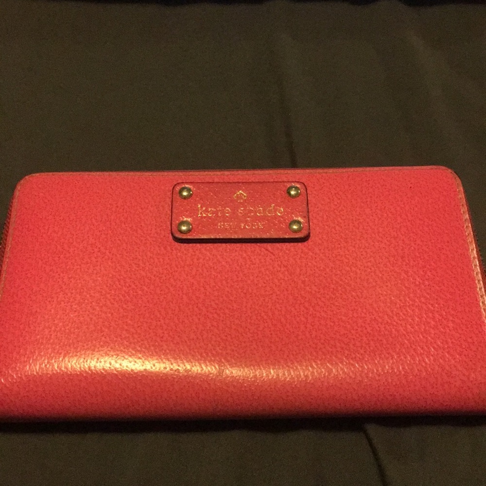 Hot pink Kate spade wallet